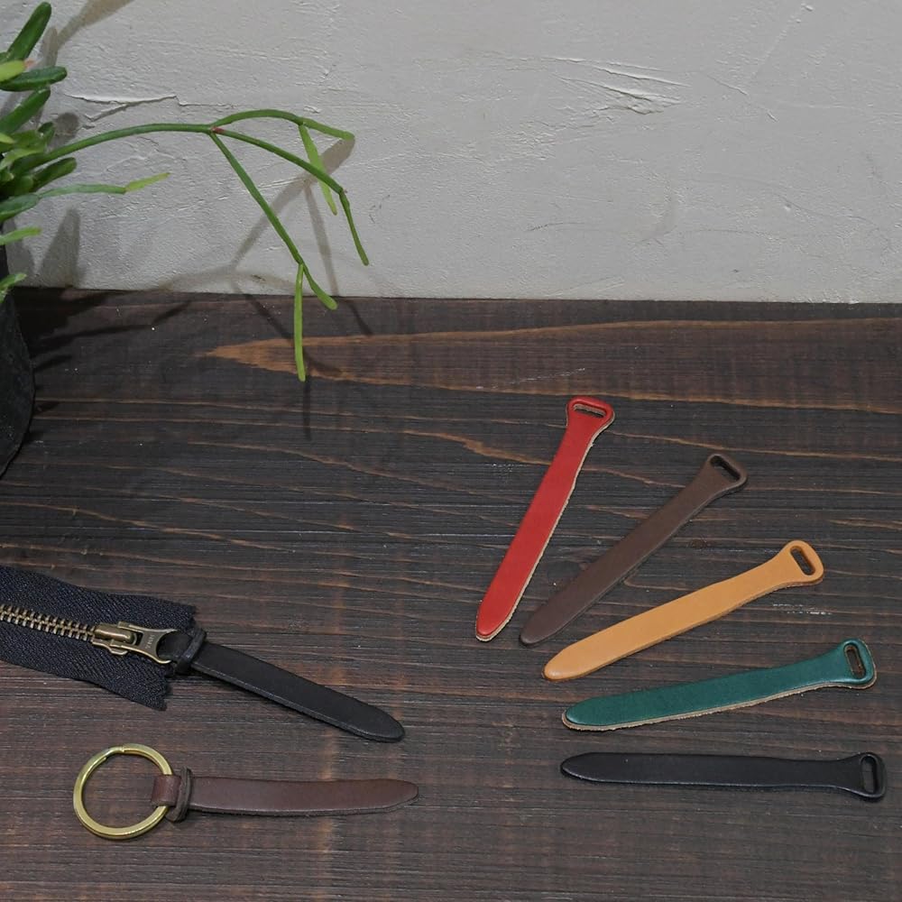 レザー製ジッパー2本付き Amazon.co.jp: 革引き手 ジッパースライダー ジッパープル 全長70mm